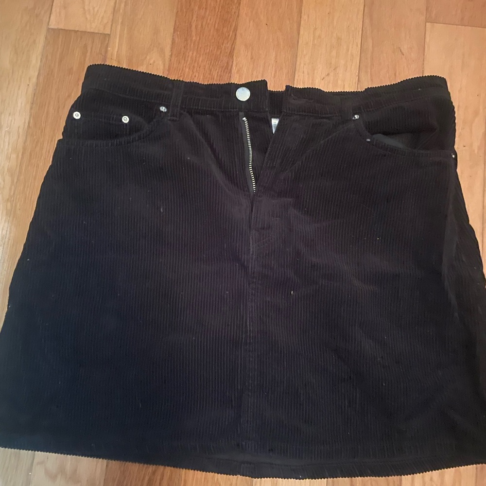 Black Suede high wasted mini skirt